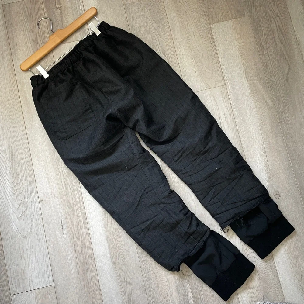 424 Wool Pants baggy layered mens Black (small) streetwear hype lounge casual